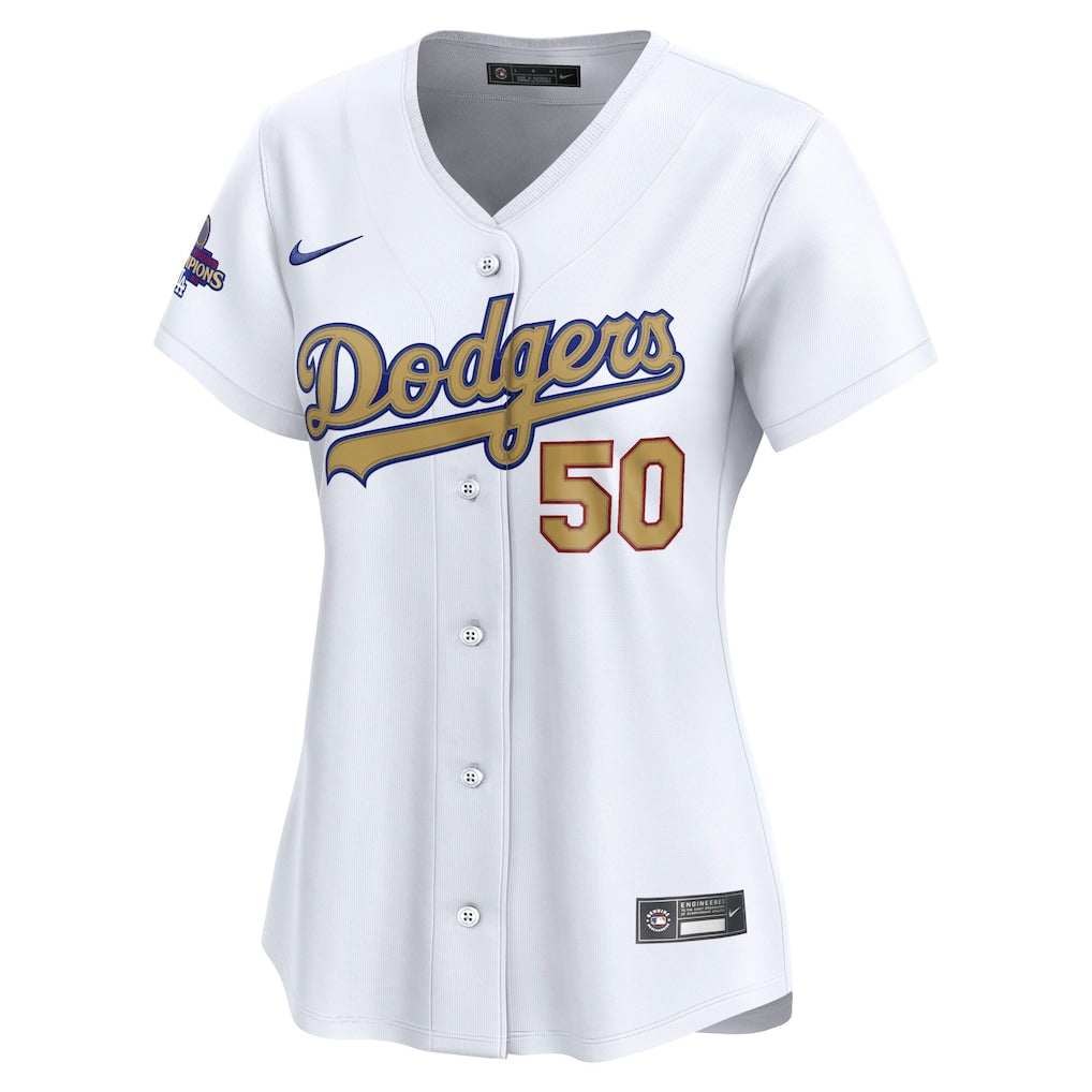 Mookie Betts Los Angeles Dodgers Nike Women's 2025 Gold Collection Limited Jersey - White - Image 2