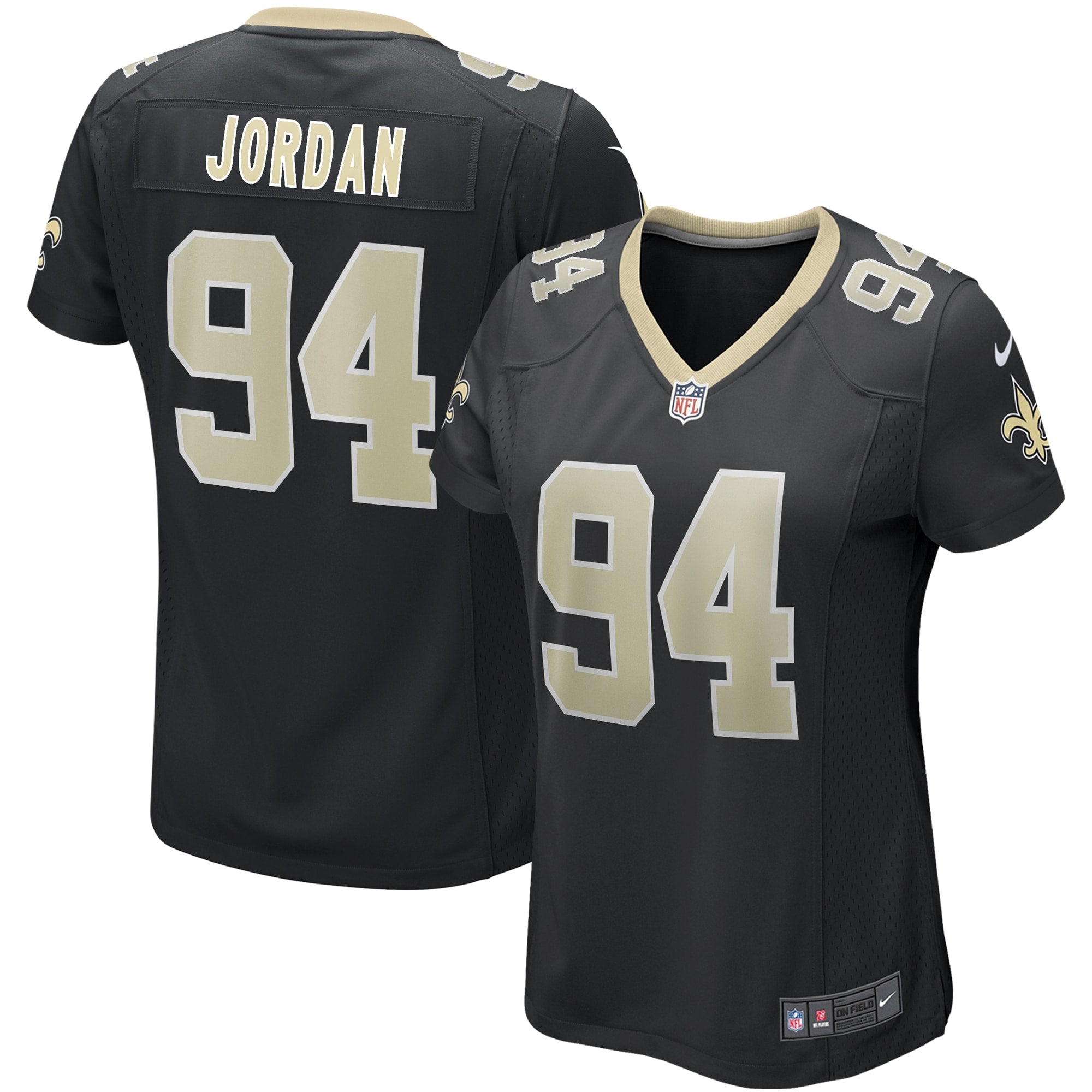Cameron Jordan New Orleans Saints Nike Women's Alternate Game Jersey - White/Black - Image 5