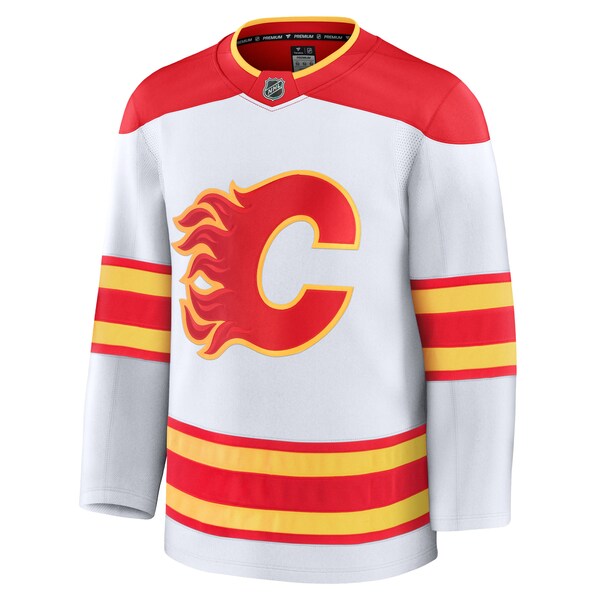 Calgary Flames Away Premium Jersey - White/Black/Red - Image 2