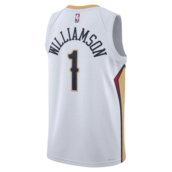 Zion Williamson New Orleans Pelicans Nike Unisex Swingman Jersey - Association Edition - White/Navy - Image 4
