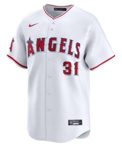 Alternative view of Tyler Anderson Los Angeles Angels Nike Home Limited Player Jersey - White