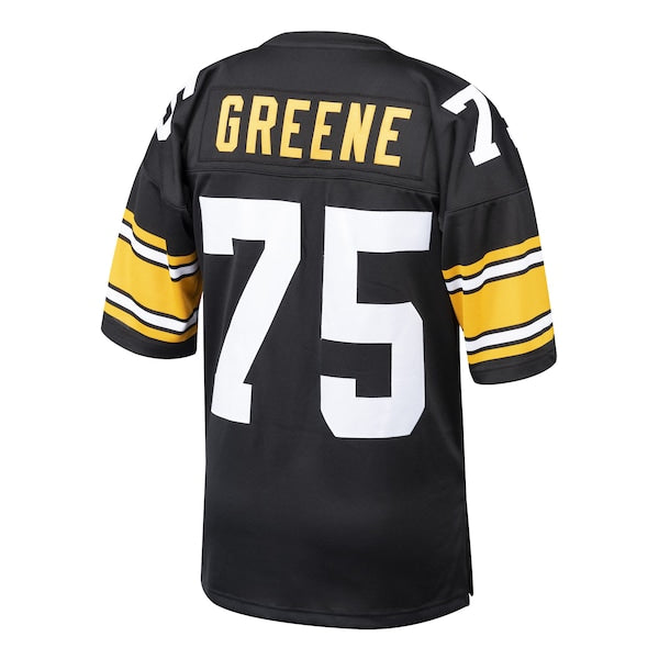 Joe Greene Pittsburgh Steelers 1975 Authentic Throwback Retired Player Jersey - Black - Image 3