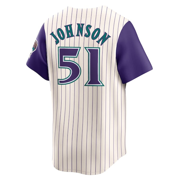 Randy Johnson Arizona Diamondbacks Nike Throwback Cooperstown Collection Limited Jersey - Cream - Image 3
