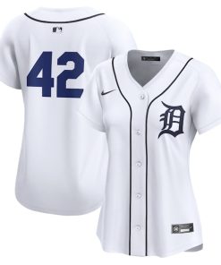 Detroit Tigers Nike Women's 2024 Jackie Robinson Day Home Limited Jersey?¨C White