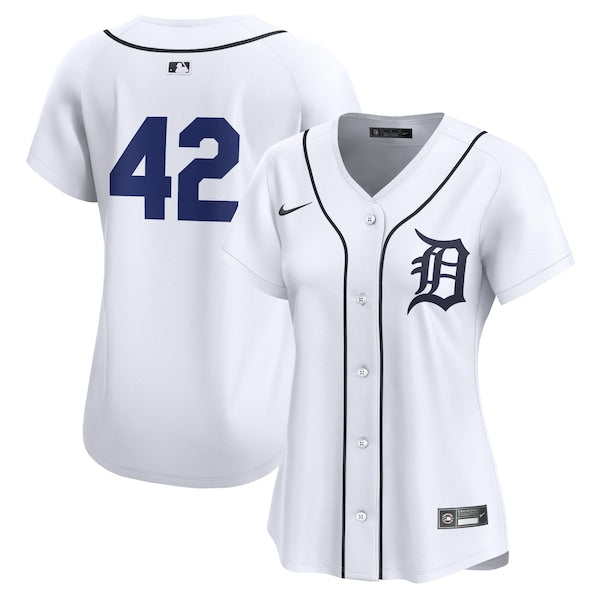 Detroit Tigers Nike Women's 2024 Jackie Robinson Day Home Limited Jersey?ยจC White