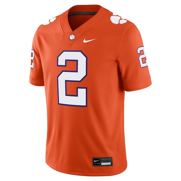 Men's Nike Cade Klubnik Orange Clemson Tigers NIL Football Game Jersey - Image 2