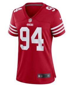 Alternative view of Yetur Gross-Matos San Francisco 49ers Nike Women's Team Game Jersey -  Scarlet
