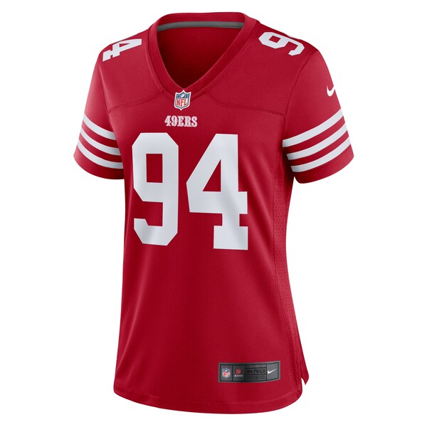 Yetur Gross-Matos San Francisco 49ers Nike Women's Team Game Jersey - Scarlet - Image 2