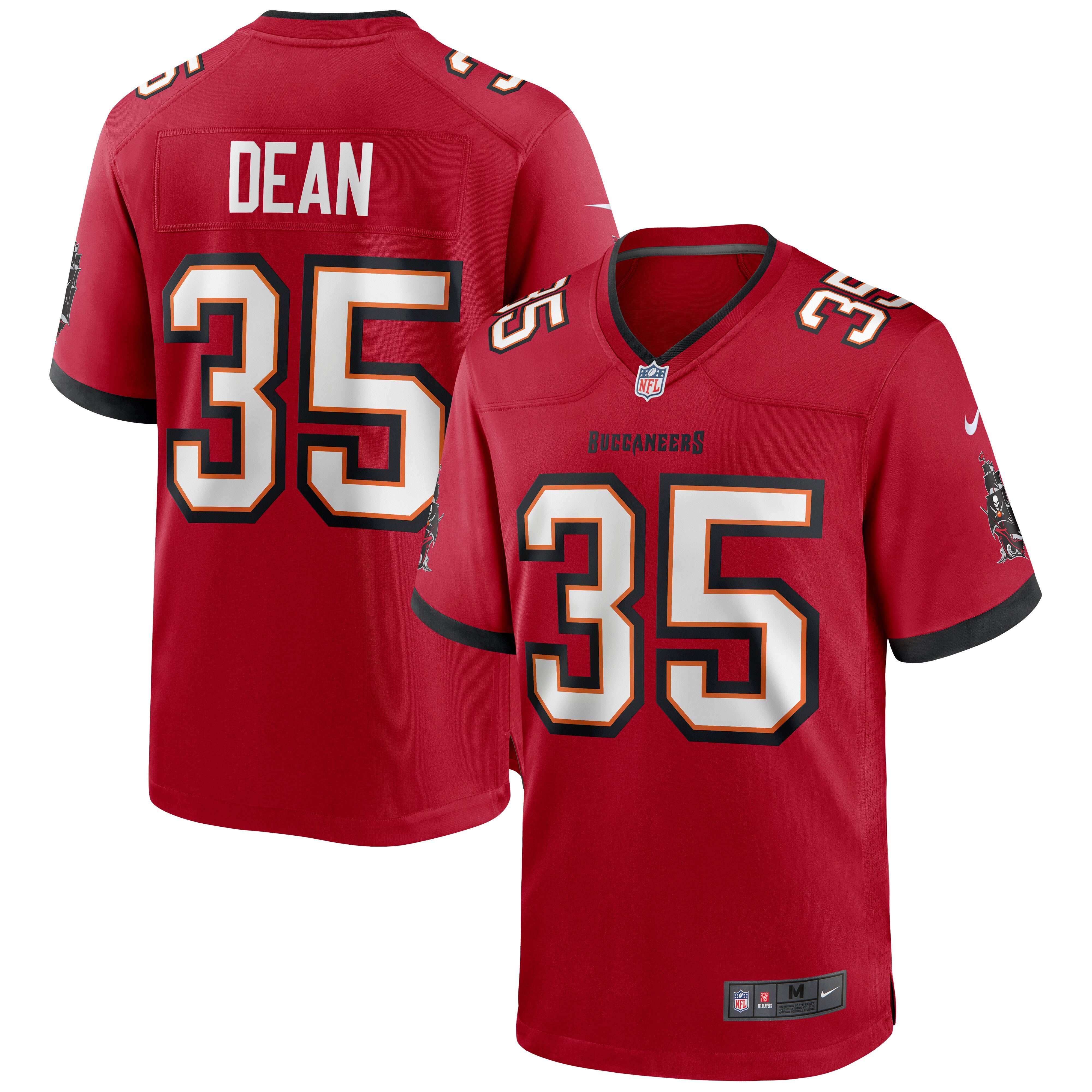 Jamel Dean Tampa Bay Buccaneers Nike Throwback Game Jersey - Orange/Red - Image 6