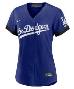 Alternative view of Los Angeles Dodgers Nike Women's City Connect Replica Jersey - Royal