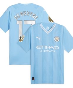 Kevin De Bruyne Manchester City Puma 2023/24 Authentic Player Jersey - Sky Blue