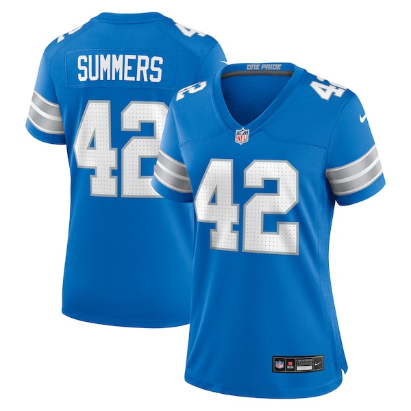 Ty Summers Detroit Lions Nike Women's Team Game Jersey - Blue