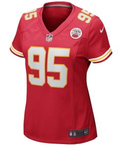 Alternative view of Chris Jones Kansas City Chiefs Nike Women's Game Jersey - Red