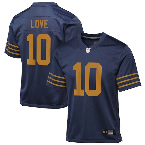 Jordan Love Green Bay Packers Nike Youth The 1923 Classic Game Jersey - Navy/White/Green - Image 2