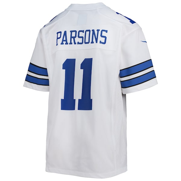 Micah Parsons Dallas Cowboys Nike Youth Game Jersey - White/Navy - Image 6