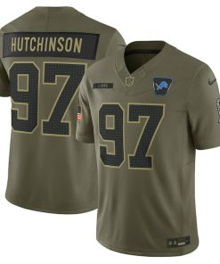 Aidan Hutchinson Detroit Lions Nike 2025 Salute to Service Limited Jersey - Olive