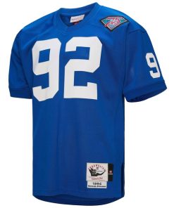 Alternative view of Michael Strahan New York Giants 1994  Authentic Throwback Retired Player Jersey - Royal