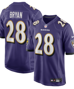 Taven Bryan Baltimore Ravens Nike Team Game Jersey -  Purple