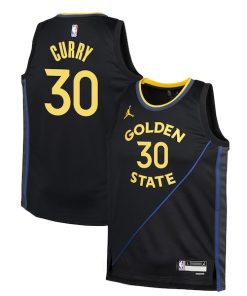 Stephen Curry Golden State Warriors Jordan Brand Youth Swingman Jersey - Statement Edition - Navy