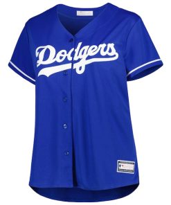 Alternative view of Freddie Freeman Los Angeles Dodgers Women's Plus Size Replica Player Jersey - Royal