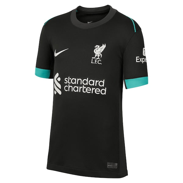 Mohamed Salah Liverpool Nike Youth 2024/25 Away Replica Jersey - Forest Green - Image 3