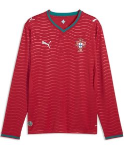 Portugal National Team Puma 2026 Home Replica Long Sleeve Jersey - Red