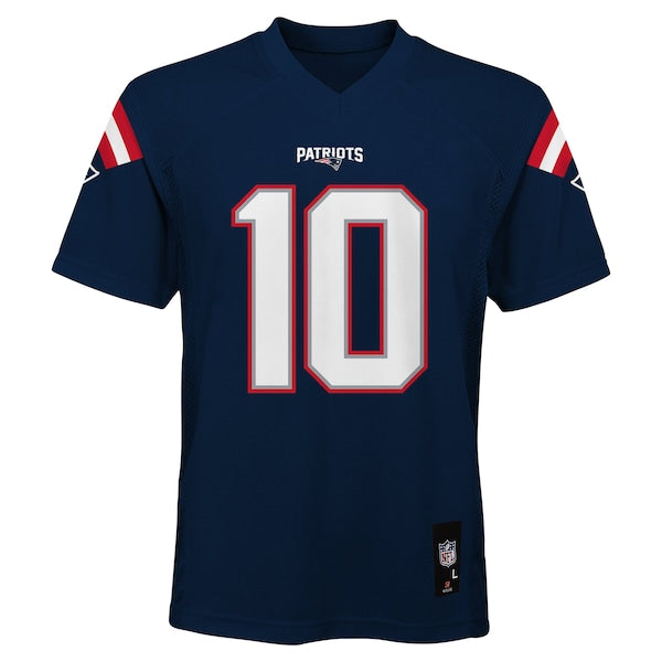 Drake Maye New England Patriots Youth Replica Player Jersey - Navy - Image 2