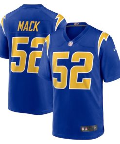 Alternative view of Khalil Mack Los Angeles Chargers Nike Alternate Game Jersey - Royal/Navy/White