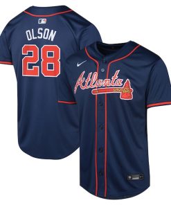 Matt Olson Atlanta Braves Nike Youth Alternate Limited Player Jersey?¨C Navy