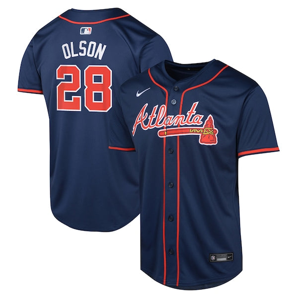 Matt Olson Atlanta Braves Nike Youth Alternate Limited Player Jersey?ยจC Navy