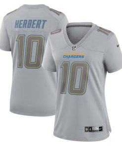 Justin Herbert Los Angeles Chargers Nike Women's Atmosphere Fashion Game Jersey - Gray