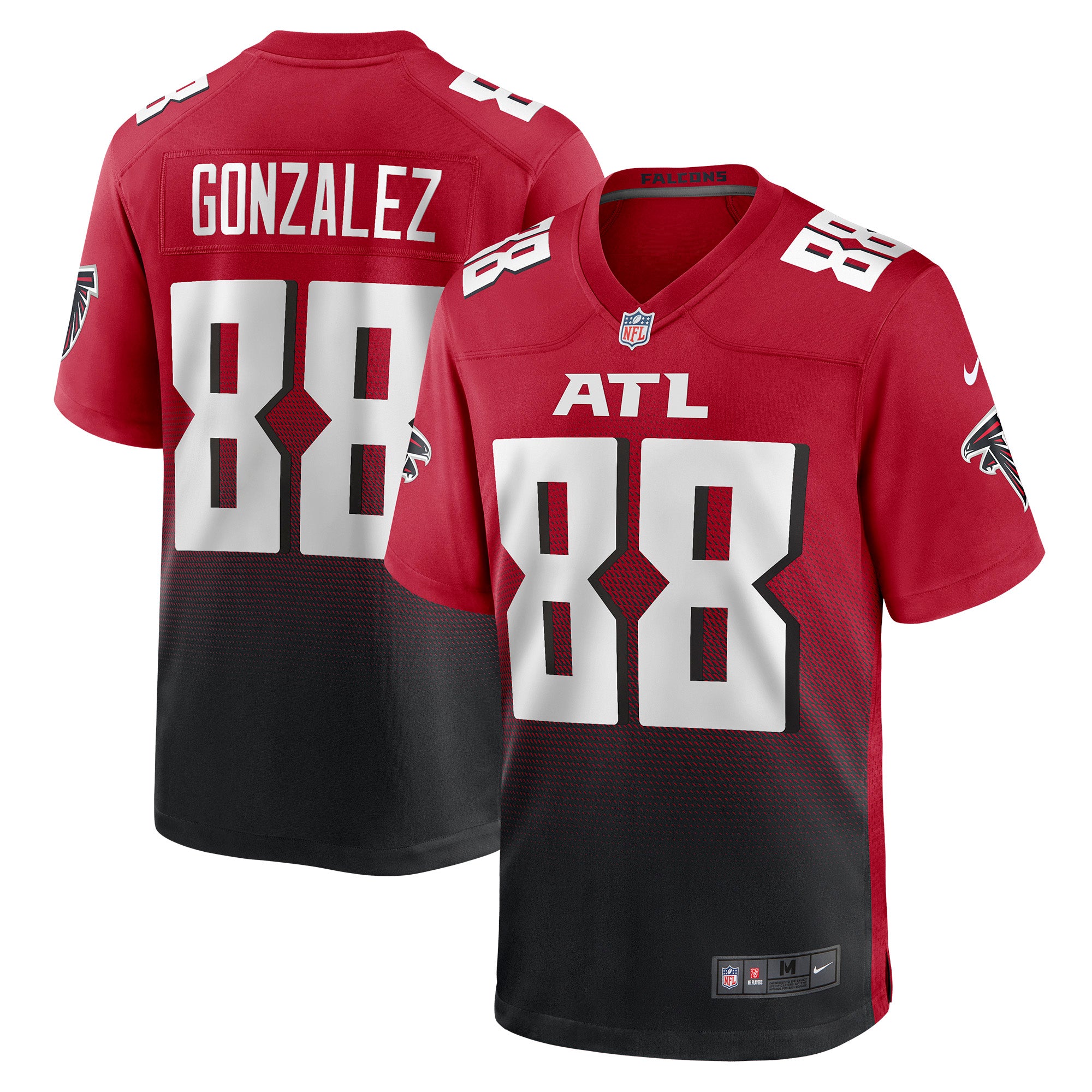 Tony Gonzalez Atlanta Falcons Nike Game Retired Player Jersey - Black/Red - Image 4