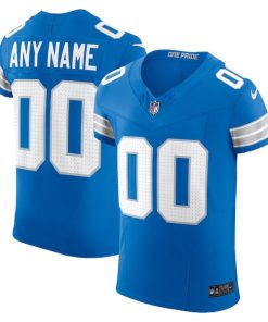 Alternative view of Detroit Lions Nike Team Vapor F.U.S.E. Elite Custom Jersey -  Blue/Black