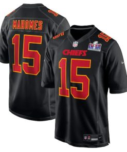 Patrick Mahomes Kansas City Chiefs Nike Super Bowl LVIII Carbon Fashion Game Player Jersey - Black
