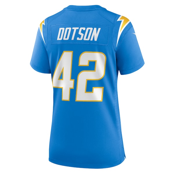 Elijah Dotson Los Angeles Chargers Nike Women's Team Game Jersey - Powder Blue - Image 3