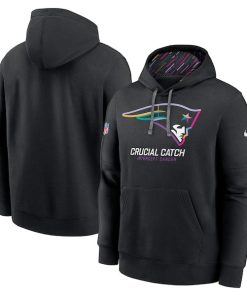 New England Patriots Nike 2024 NFL Crucial Catch Club Pullover Hoodie - Black
