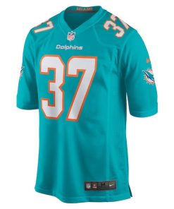 Alternative view of Jake Funk Miami Dolphins Nike  Game Jersey -  Aqua