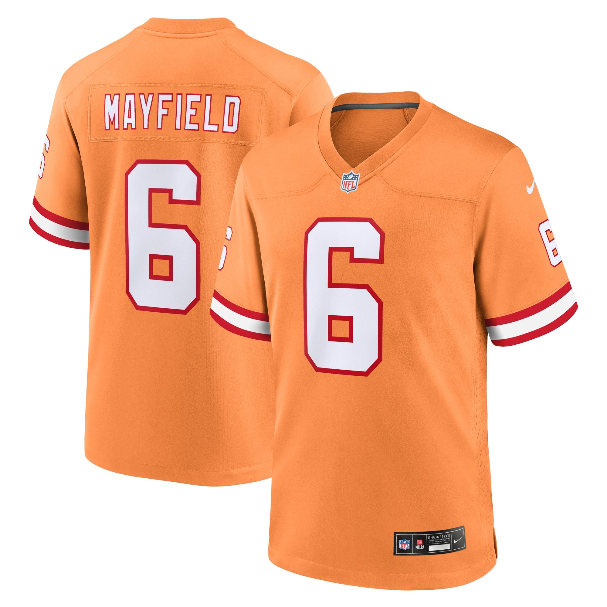 Baker Mayfield '76 Tampa Bay Buccaneers Nike Player Game Jersey - White/Red/Orange - Image 8