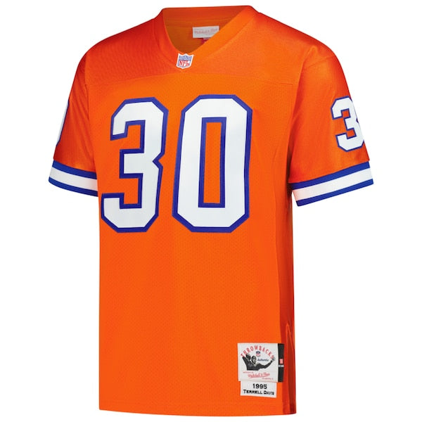 Terrell Davis Denver Broncos 1995 Authentic Throwback Retired Player Jersey - Orange - Image 2