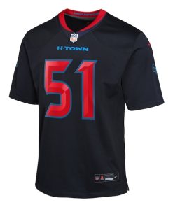 Alternative view of Will Anderson Jr. Houston Texans Nike Youth 2nd Alternate Game Jersey - Navy