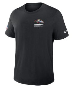 Alternative view of Baltimore Ravens Nike 2025 NFL Crucial Catch Tri-Blend Dri-FIT T-Shirt - Black