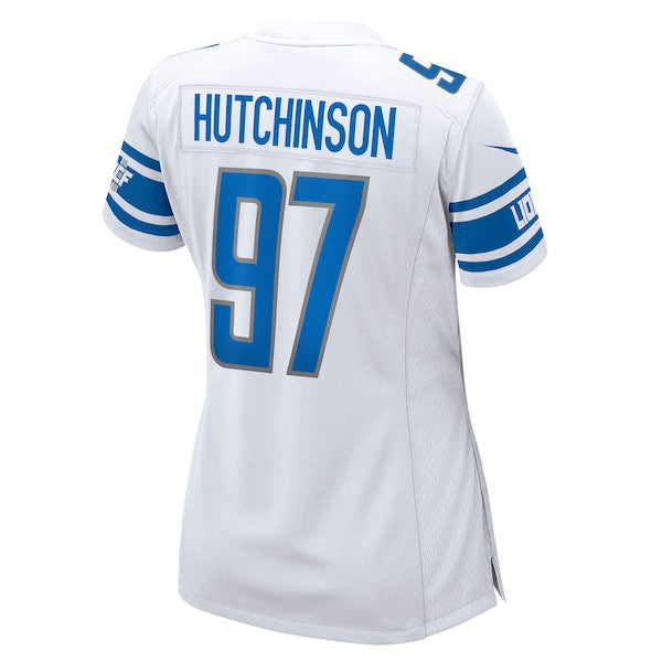 Aidan Hutchinson Detroit Lions Nike Women's Player Jersey - White - Image 3