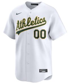 Alternative view of Athletics Nike Home Limited Custom Jersey - White
