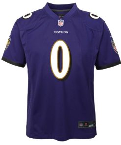 Alternative view of Roquan Smith Baltimore Ravens Nike Youth Team Player Game Jersey - Purple