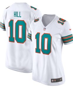 Alternative view of Tyreek Hill Miami Dolphins Nike Women's Alternate Game Jersey - White/Aqua