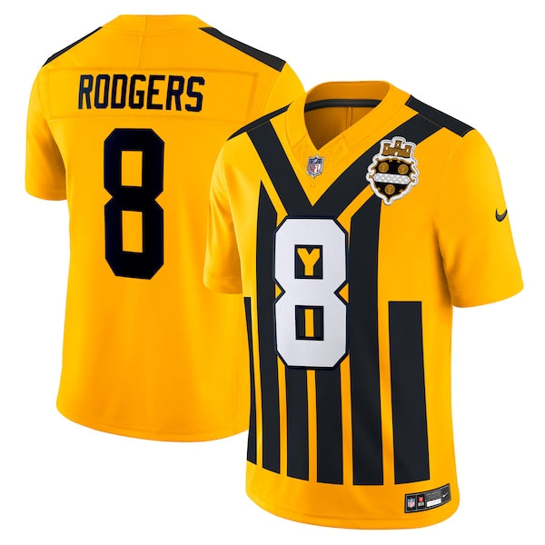 Aaron Rodgers Pittsburgh Steelers Nike Alternate Vapor F.U.S.E. Limited Jersey - Gold/Black - Image 2