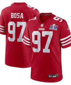 Nick Bosa San Francisco 49ers Nike Super Bowl LVIII Game Jersey - Scarlet