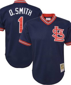 Ozzie Smith St. Louis Cardinals Youth Cooperstown Collection?Mesh Batting Practice Jersey - Navy