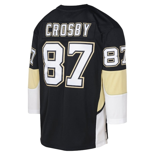 Sidney Crosby Pittsburgh Penguins Youth 2008 Blue Line Player Jersey - Black - Image 3