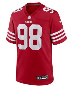 Alternative view of Mykel Williams San Francisco 49ers Nike 2025 NFL Draft First Round Pick Game Jersey - Scarlet